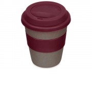 Стакан с силиконовой крышкой Cafe, burgundy