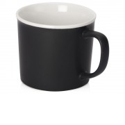 Матовая кружка Nancy 360 мл цветная снаружи, белая внутри, черный