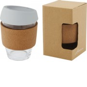 Lidan Кружка из объемом 360 мл с пробковым держателем и силиконовой крышкой, серый