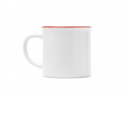 Кружка керамическая KUMBO, 300 мл, белый/красный