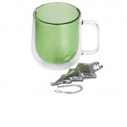 Набор Bergamot: кружка и ситечко для чая, зеленый