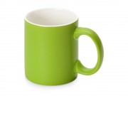 Матовая кружка Марко базовой формы, цветная снаружи, белая внутри, зеленое яблоко (P)