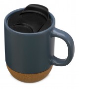 Кружка Denpasar с пробковым дном и крышкой, цветная с двух сторон, антрацит