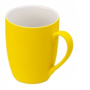 Кружка с покрытием soft-touch C1, желтый