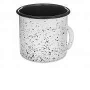 Кружка эмалированная с ободком, всплеск