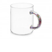 Стеклянная кружка с блестками в ручке Feria