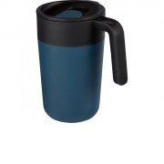 Кружка Nordia объемом 400 мл из переработанных материалов с двойными стенками, синий