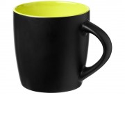 Керамическая чашка Riviera, черный/лайм