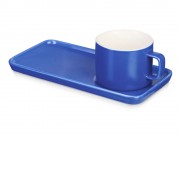 Чайная пара Bristol: блюдце прямоугольное, чашка, коробка, синий