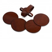 Набор костеров Fabrizio из PU, 4 шт, коричневый