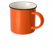 Кружка Countryside S с черным ободком, белая внутри, цветная снаружи, оранжевый (Р)
