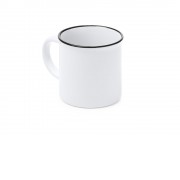 Кружка керамическая KUMBO, 300 мл, белый/черный