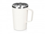 Стальная кружка с двойными стенками и порошковым покрытием Tibet, белый