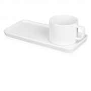 Чайная пара Bristol: блюдце прямоугольное, чашка, коробка, белый