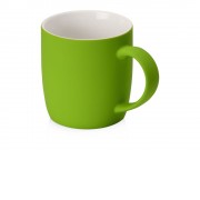 Кружка с покрытием soft-touch Dalgona, зеленое яблоко