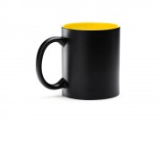 Кружка керамическая MACHA, 350 мл, черный/желтый
