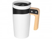 Керамическая кружка с ручкой из дерева Grotto, белый