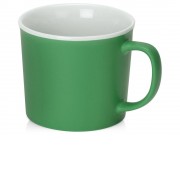 Матовая кружка Nancy 360 мл цветная снаружи, белая внутри, зеленый классический