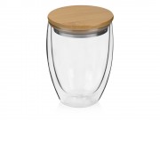 Стакан Valday с двойными стекнами и бамбуковой крышкой, 350 мл