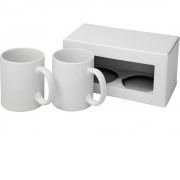 Набор из 2 кружек Ceramic для печати методом сублимации, белыйдля