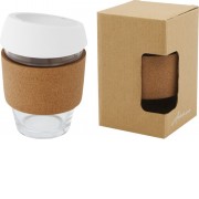 Lidan Кружка из объемом 360 мл с пробковым держателем и силиконовой крышкой, белый