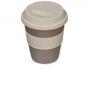 Стакан с силиконовой крышкой Cafe, beige