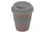 Стакан с силиконовой крышкой Cafe, серый