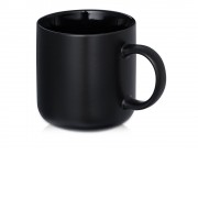 Кружка матовая Rita, 410мл, черный