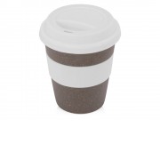 Стакан с силиконовой крышкой Cafe, белый