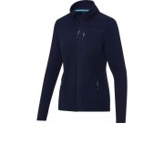 Женская флисовая куртка Amber на молнии из переработанных материалов по стандарту GRS, темно-синий