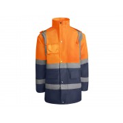 Парка Merak мужская, нэйви/неоновый оранжевый