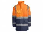 Парка Merak мужская, нэйви/неоновый оранжевый