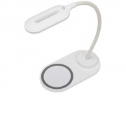 Настольный светильник с беспроводной зарядкой Flamp, белый