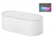 Ночник с беспроводной зарядкой и RGB подсветкой Miracle, 15 Вт, белый