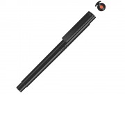 Маркер в корпусе из переработанного материала rPET RECYCLED PET PEN PRO LIQEO, черный с оранжевыми чернилами