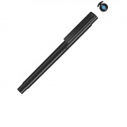 Маркер в корпусе из переработанного материала rPET RECYCLED PET PEN PRO LIQEO, черный с голубыми чернилами