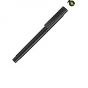 Маркер в корпусе из переработанного материала rPET RECYCLED PET PEN PRO LIQEO, черный с желтыми чернилами