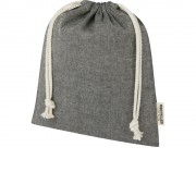 Средняя подарочная сумка Pheebs объемом 1,5 л из хлопка плотностью 150 г/м2, черный