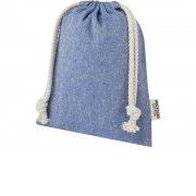 Маленькая подарочная сумка Pheebs объемом 0,5 л из хлопка плотностью 150 г/м2, синий