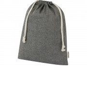 Большая подарочная сумка Pheebs объемом 4 л из хлопка плотностью 150 г/м2, черный