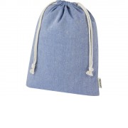 Большая подарочная сумка Pheebs объемом 4 л из хлопка плотностью 150 г/м2, синий