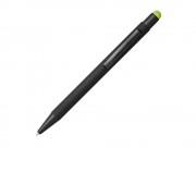 Резиновая шариковая ручка-стилус Dax, черный/лайм