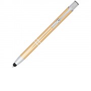 Шариковая кнопочная ручка-стилус Moneta из анодированного алюминия, золотой