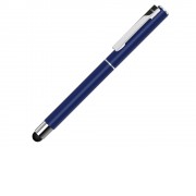 Ручка металлическая стилус-роллер STRAIGHT SI R TOUCH, темно-синий