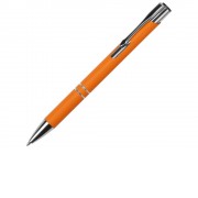 Ручка металлическая шариковая Legend Gum софт-тач, оранжевый