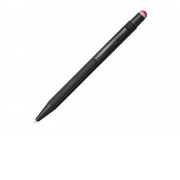 Резиновая шариковая ручка-стилус Dax, черный/розовый