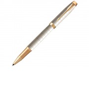 Ручка роллер Parker IM Premium T318 Pearl GT, стержень: F, цвет чернил: black, в подарочной упаковке.