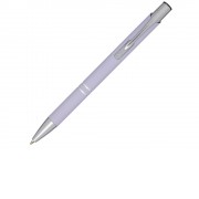 Шариковая кнопочная ручка Moneta с матовым антискользящим покрытием, лиловый