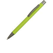 Ручка металлическая soft touch шариковая Tender, зеленое яблоко/серый