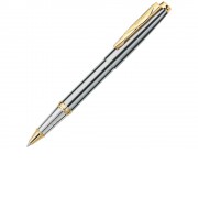 Ручка-роллер Pierre Cardin GAMME Classic со съемным колпачком, серебряный/золото